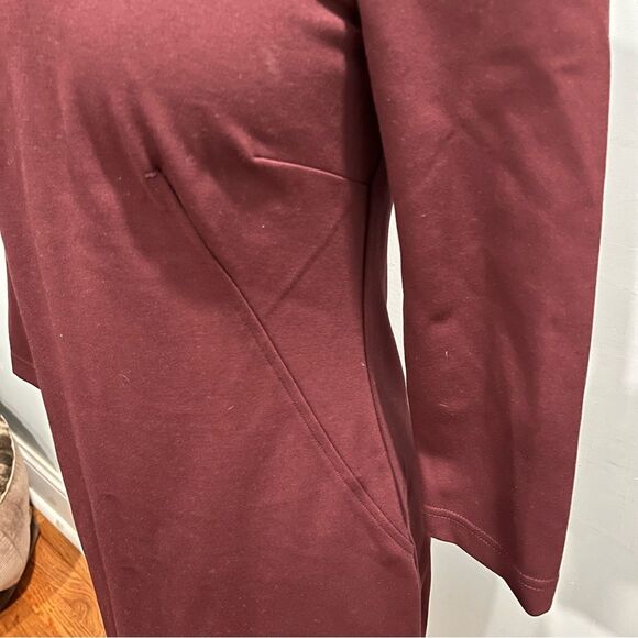 Kenar Burgundy Red 3/4 Sleeve Fitted Stretch Dress Size 6 - Picture 3 of 9